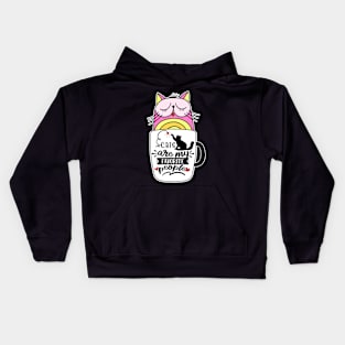 Cats Are My Favorite People Crazy Cat Coffee Lover Kids Hoodie